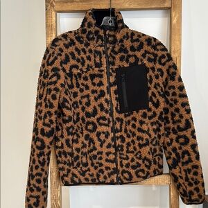 Joe Fresh Leopard Sherpa Teddy Jacket
